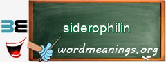 WordMeaning blackboard for siderophilin